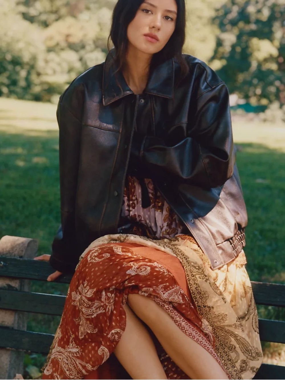 Anthropologie Reagan Faux Leather Bomber for Pilcro